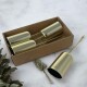 Kerzenstecker 4er-Set Metall 10x2cm gold