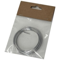 Alu Draht 2,5m silber