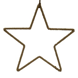 Stern -Jule- Dekohänger Metall 30cm natur