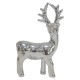 Hirsch -Jole- Steingut 14x9cm silber