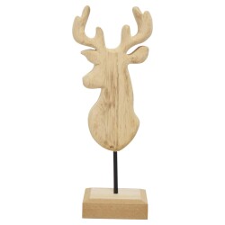 Hirsch -Athena- Holz 23x9cm natur