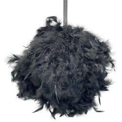 Federball Dekohänger Lamour 20 cm – Schwarz