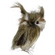 Eule Deko Naturmaterial 14cm braun
