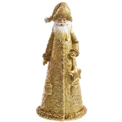 Weihnachtsmann -Adar- Resin 16cm gold