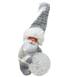 Weihnachtsmann -Joe- LED Keramik 11cm grau