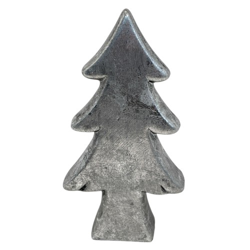 Tannenbaum Keramik 21cm silber