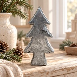 Tannenbaum Keramik 21cm silber
