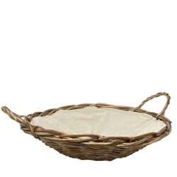 Schale -Ruby- Rattan 11x36cm braun