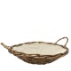 Schale -Ruby- Rattan 15x52cm braun