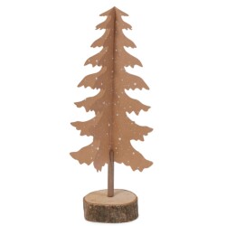 Weihnachtsbaum Deko Papier 32cm braun