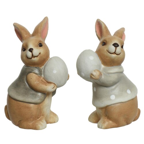 Osterhase 2ass Keramik 10cm bunt