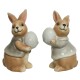 Osterhase 2ass Keramik 10cm bunt