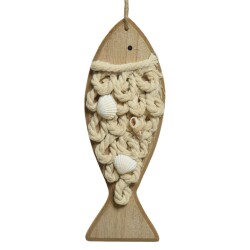 Fisch Deko MDF 20cm natur