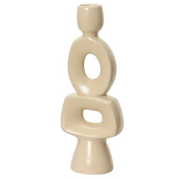 Kerzenhalter Porzellan 23cm creme