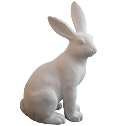 Hase Dekofigur Polyresin 48cm weiss