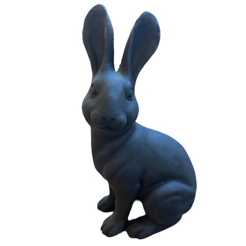 Hase Osterdeko Polyresin 20cm schwarz