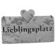 Schild -Lieblingsplatz- Metall 25x15cm silber