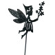 Gartenstecker -Elfe- Metall 50cm grau