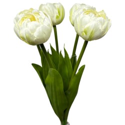 Kunstblume -Tulpenbund- 43cm weiss