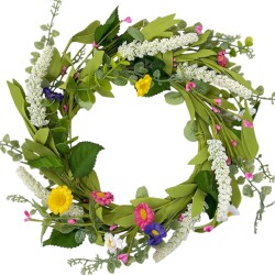 Kranz -Blooming- Kunststoff 40cm grün