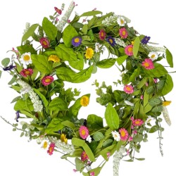 Kranz -Blooming- Kunststoff 54cm grün