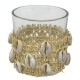 Teelichthalter -Muschel- Glas 8cm natur