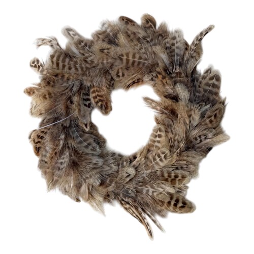 Federkranz -Fluffy- 25cm braun