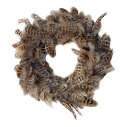 Federkranz -Fluffy- 25cm braun