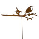 Gartenstecker -Vögel- Metall 50cm rost
