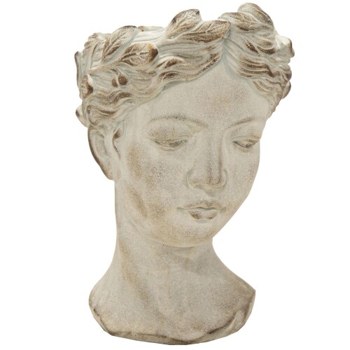 Blumentopf -Rome- Steinguss 21x16cm grau