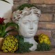 Blumentopf -Rome- Steinguss 21x16cm grau