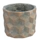 Blumentopf -Zish- Steingut 11x14cm brass