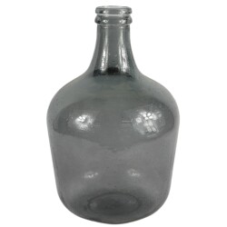 Vase -Bottle- Glas 42cm grau