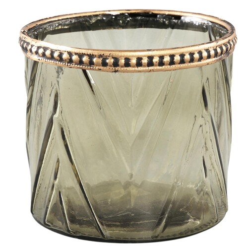 Teelichthalter -Decoritz- Glas 7x8cm grün