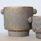 Blumentopf -Burly- Steingut 8x11cm grau