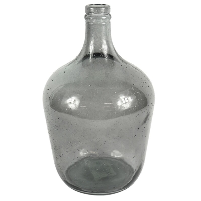 Vase -Bottle- Glas 30cm grau
