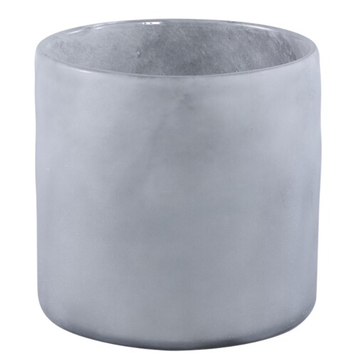 Windlicht -Kamea- Glas 12cm grau