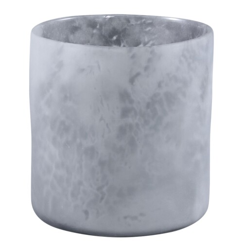 Windlicht -Kamea- Glas 15cm grau