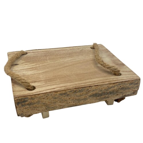 Tablett -James- Holz 30x25cm braun-natur