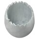 Eischale Topf Zement 15x14cm weiss