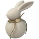 Hase Deko Keramik 13x9cm grau