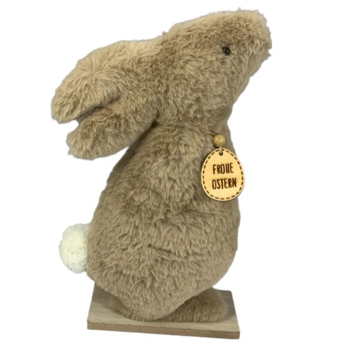 Hase Dekofigur Holz-Polyester 37cm braun