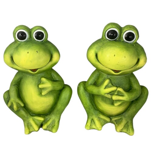 Frosch Deko 2ass Magnesia 32cm grün
