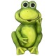 Frosch Deko Magnesia 42cm grün