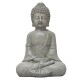 Buddha Polyresin 13x9cm grau