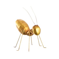 Ameise Dekofigur Polyresin-Metall 17cm gold
