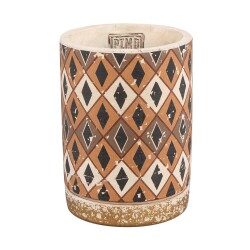 Blumetopf -Alesio- Zement 15x11cm braun