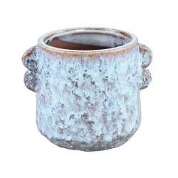 Blumentopf -Shay- Keramik 11x14cm grau