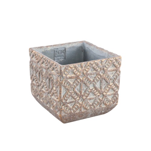 Blumentopf -Jenah- Zement 15x16cm braun