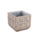 Blumentopf -Jenah- Zement 15x16cm braun